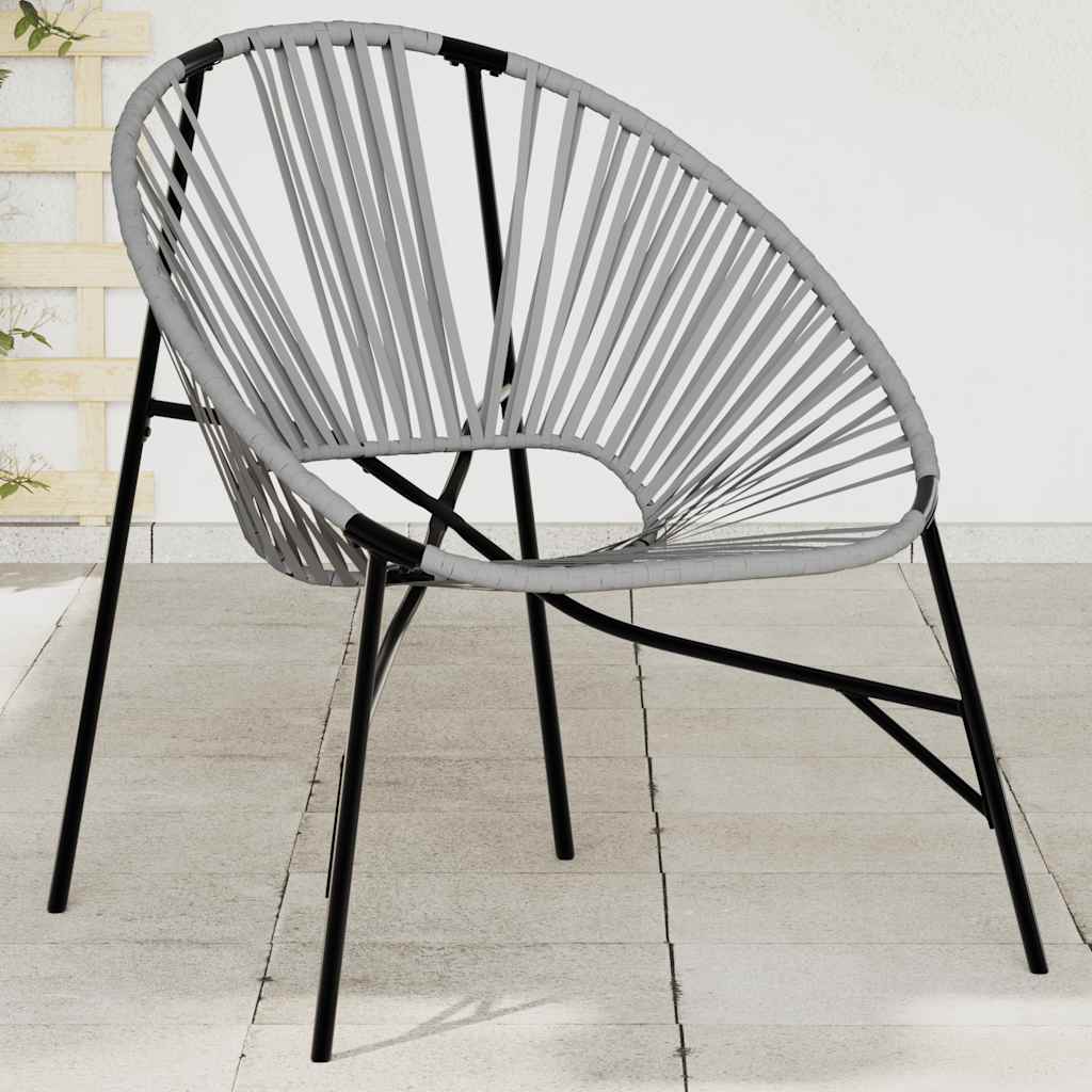 vidaXL Tuinei stoel poly rattan zwart