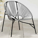 vidaXL Tuinei stoel poly rattan zwart