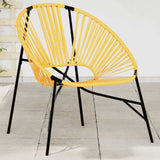 vidaXL Tuinei stoel poly rattan zwart
