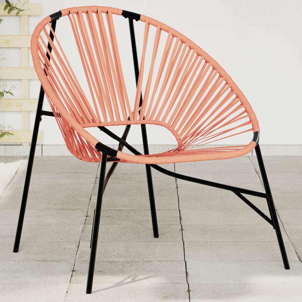 vidaXL Tuinei stoel poly rattan zwart