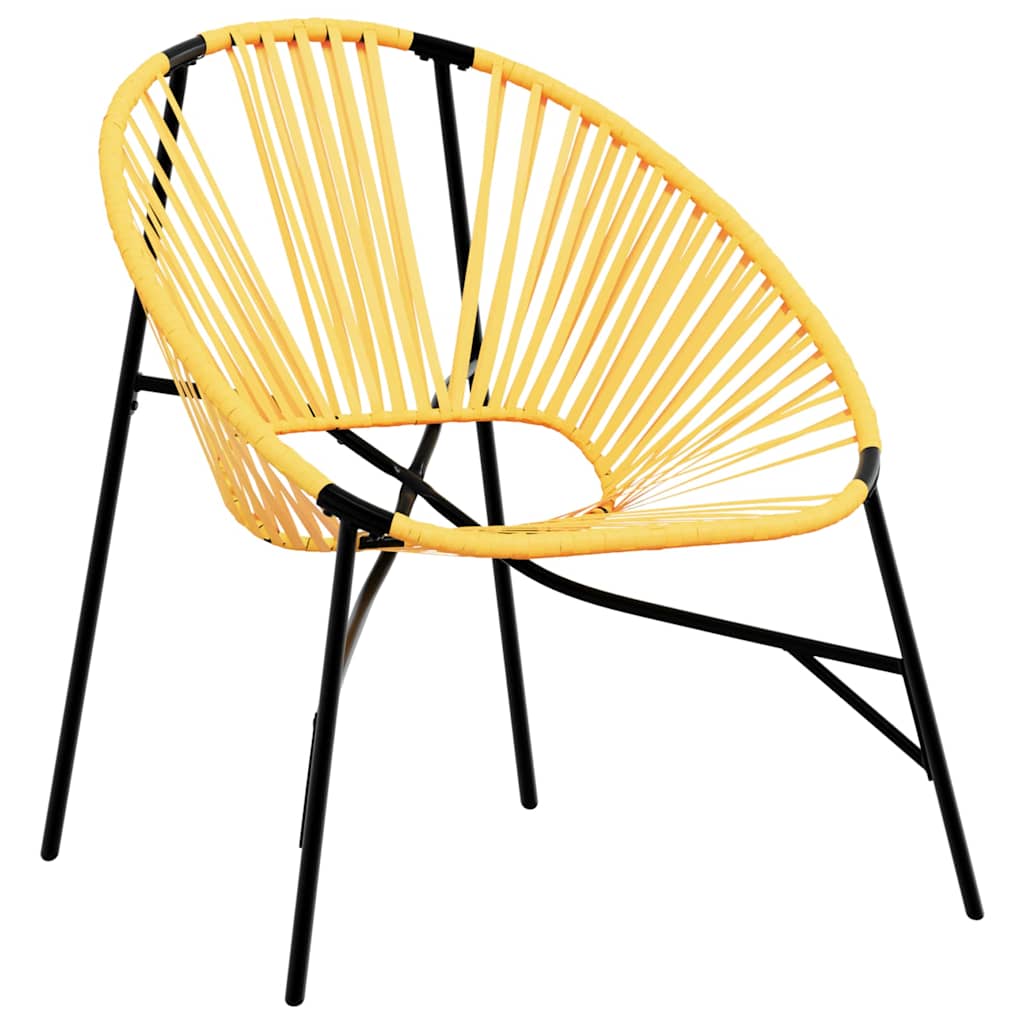 vidaXL 3-Piece Garden Chair Set Poly Rattan Black
