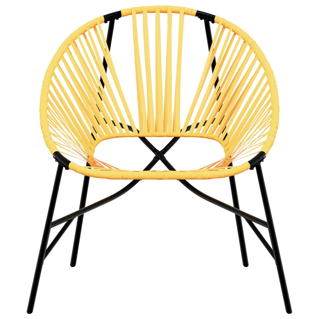 vidaXL 3-Piece Garden Chair Set Poly Rattan Black