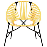 vidaXL 3-Piece Garden Chair Set Poly Rattan Black