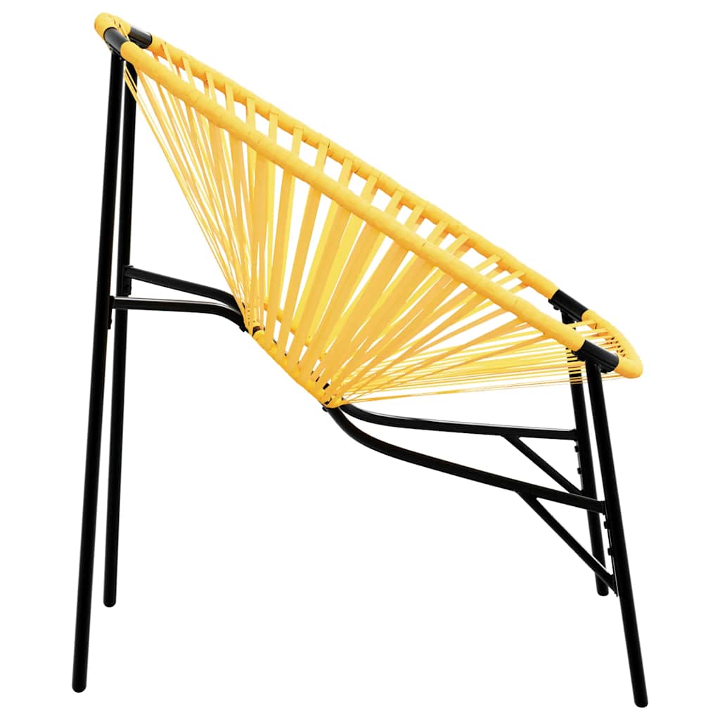 vidaXL 3-Piece Garden Chair Set Poly Rattan Black