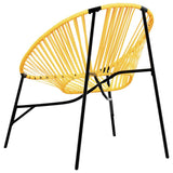 vidaXL 3-Piece Garden Chair Set Poly Rattan Black
