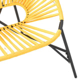 vidaXL 3-Piece Garden Chair Set Poly Rattan Black