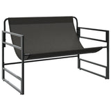 vidaXL Tuinbank met kussen 113 cm staal antracietkleurig