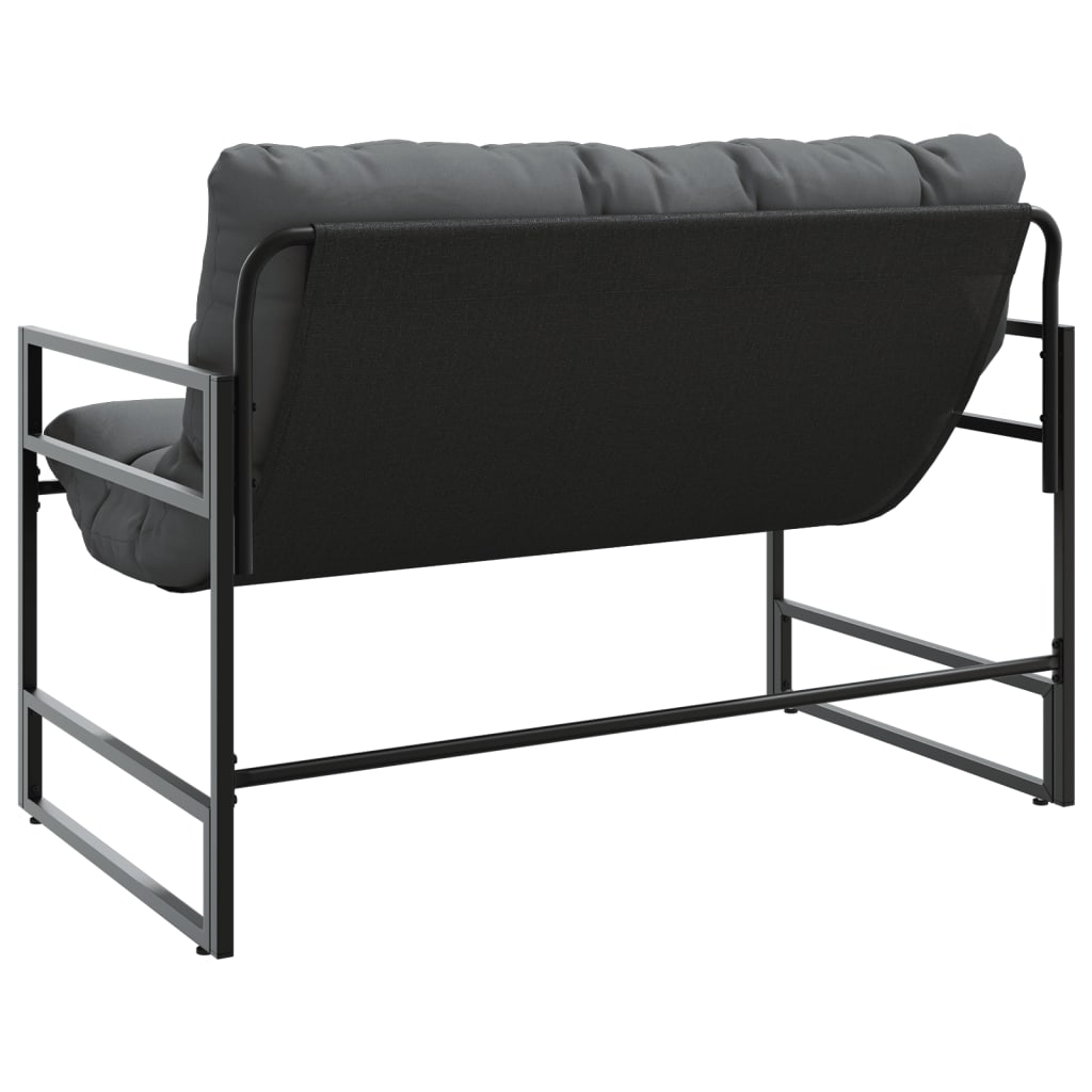 vidaXL Tuinbank met kussen 113 cm staal antracietkleurig