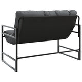 vidaXL Tuinbank met kussen 113 cm staal antracietkleurig