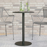 vidaXL Tuintafel rond Ø50x72 cm staal zwart