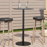 vidaXL Tuintafel rond Ø50x72 cm staal zwart