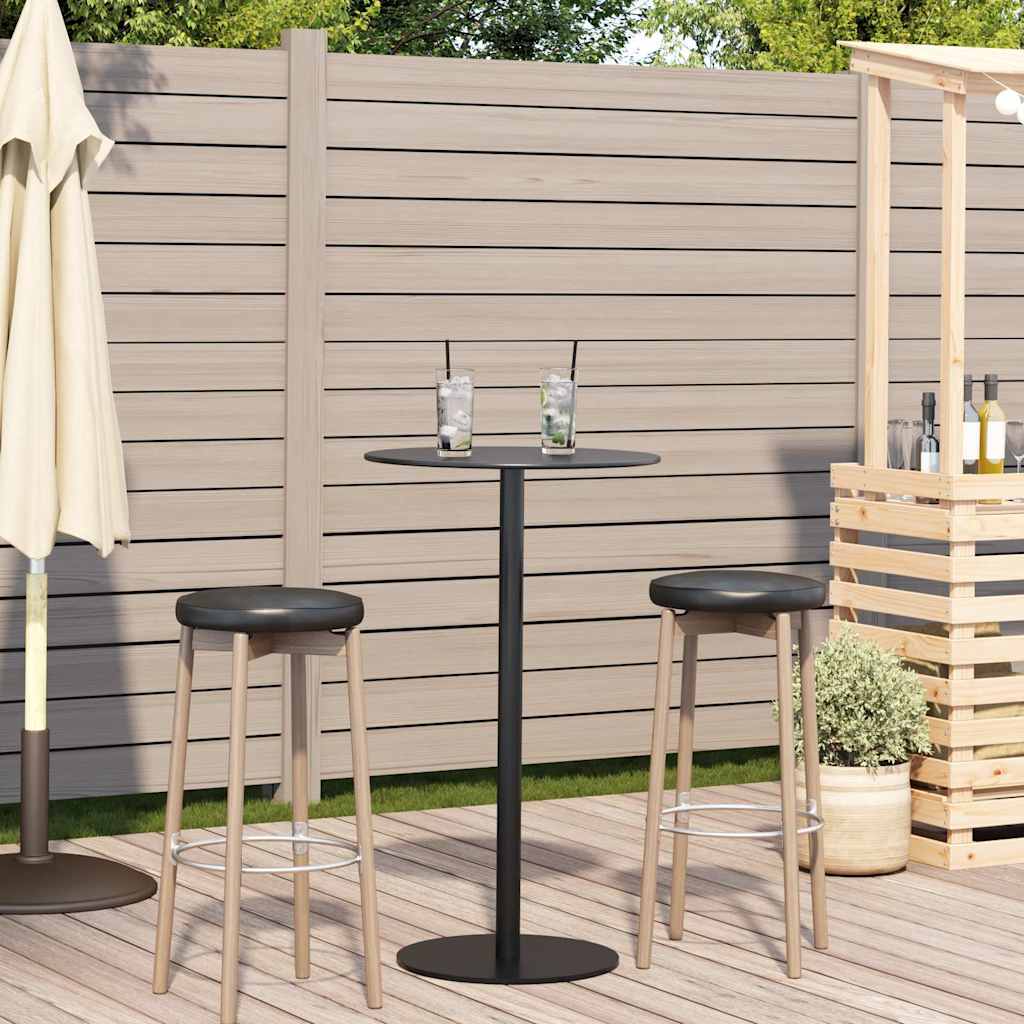 vidaXL Tuintafel rond Ø50x72 cm staal zwart