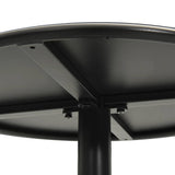 vidaXL Tuintafel rond Ø50x72 cm staal zwart