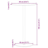 vidaXL Tuintafel rond Ø50x72 cm staal zwart