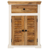 vidaXL Sideboard 55x30x73 cm solid rough mango wood white and brown