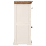 vidaXL Sideboard 55x30x73 cm solid rough mango wood white and brown