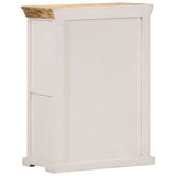 vidaXL Sideboard 55x30x73 cm solid rough mango wood white and brown