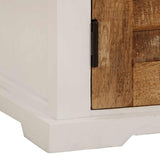 vidaXL Sideboard 55x30x73 cm solid rough mango wood white and brown