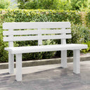 vidaXL Tuinbankje 110x52x71 cm polypropeen wit