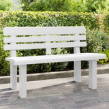 vidaXL Tuinbankje 110x52x71 cm polypropeen wit