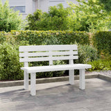 vidaXL Tuinbankje 110x52x71 cm polypropeen wit