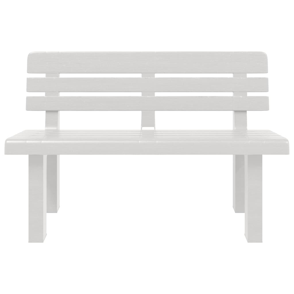 vidaXL Tuinbankje 110x52x71 cm polypropeen wit