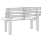 vidaXL Tuinbankje 110x52x71 cm polypropeen wit