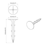 vidaXL Grondharingen 100 pcs Zwart Ø3 x 11 cm Kunststof