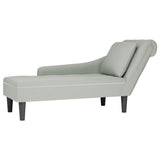 vidaXL Chaise Lounge with Cushion and Right Armrest Velvet Blue
