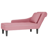 vidaXL Chaise Lounge with Cushion and Right Armrest Velvet Blue