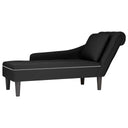 vidaXL Chaise Lounge with Cushion and Right Armrest Velvet Blue