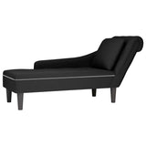 vidaXL Chaise Lounge with Cushion and Right Armrest Velvet Blue