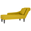 vidaXL Chaise Lounge with Cushion and Right Armrest Velvet Blue