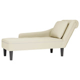 vidaXL Chaise Lounge with Cushion and Right Armrest Velvet Blue