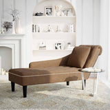 vidaXL Chaise longue kussen en rechterarmleuning kunstleer donkergrijs