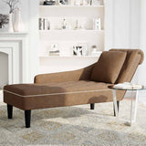 vidaXL Chaise longue kussen en rechterarmleuning kunstleer donkergrijs