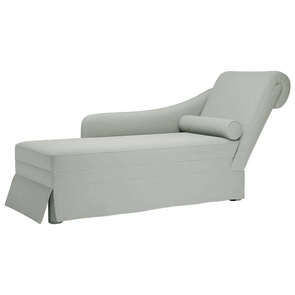 vidaXL Chaise longue met bolster en rechterarmleuning fluweel blauw