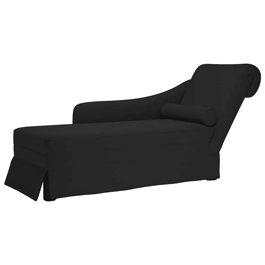 vidaXL Chaise longue met bolster en rechterarmleuning fluweel blauw
