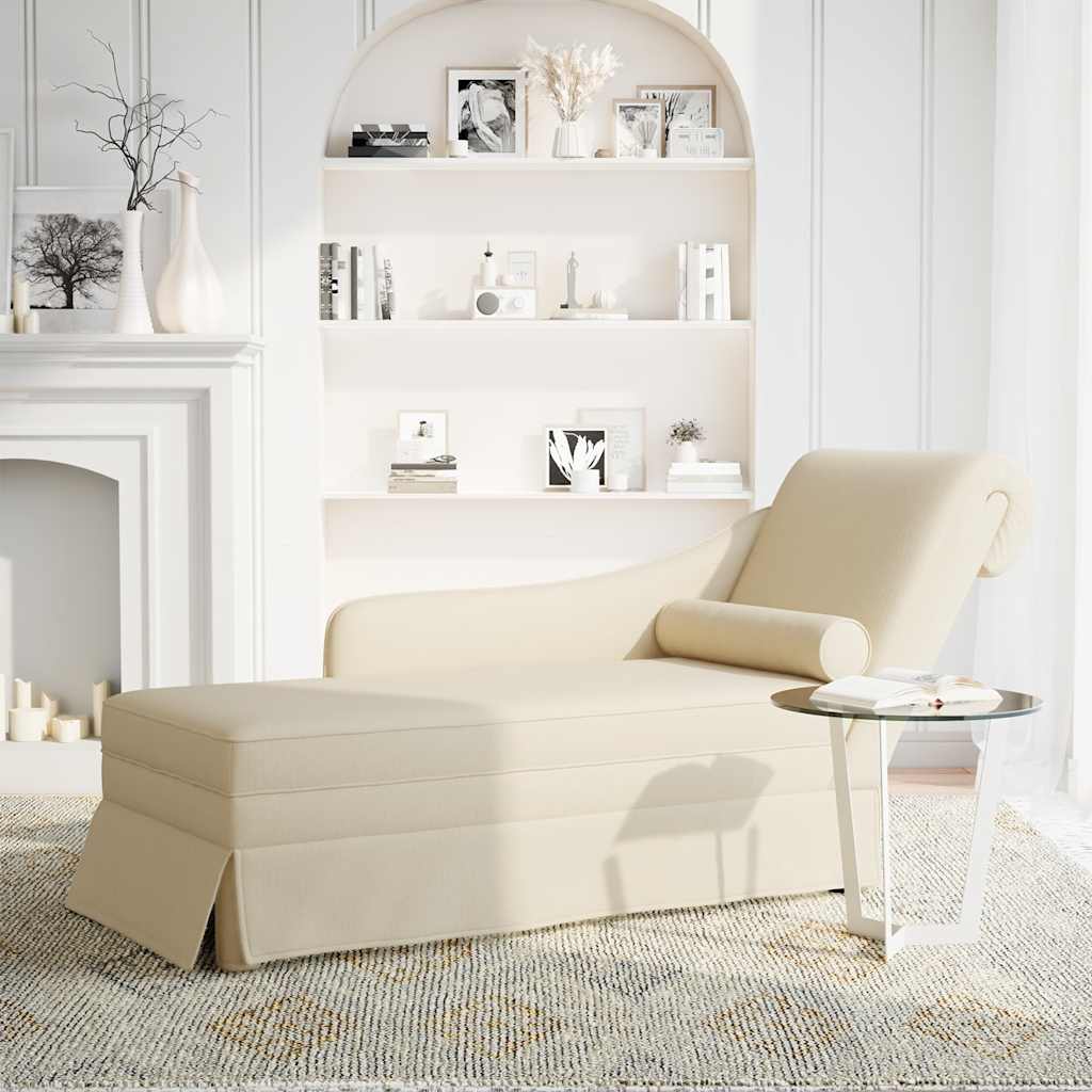 vidaXL Chaise longue met bolster en rechterarmleuning fluweel blauw