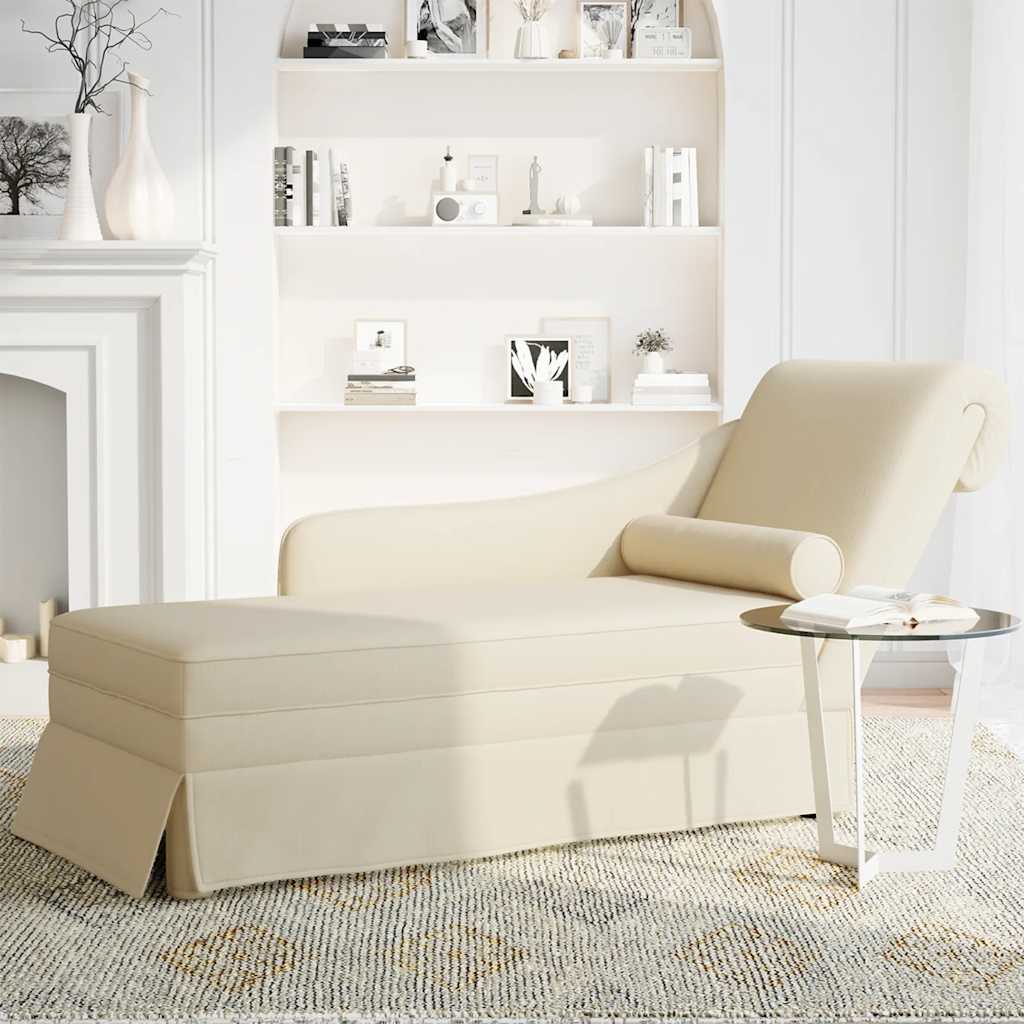 vidaXL Chaise longue met bolster en rechterarmleuning fluweel blauw