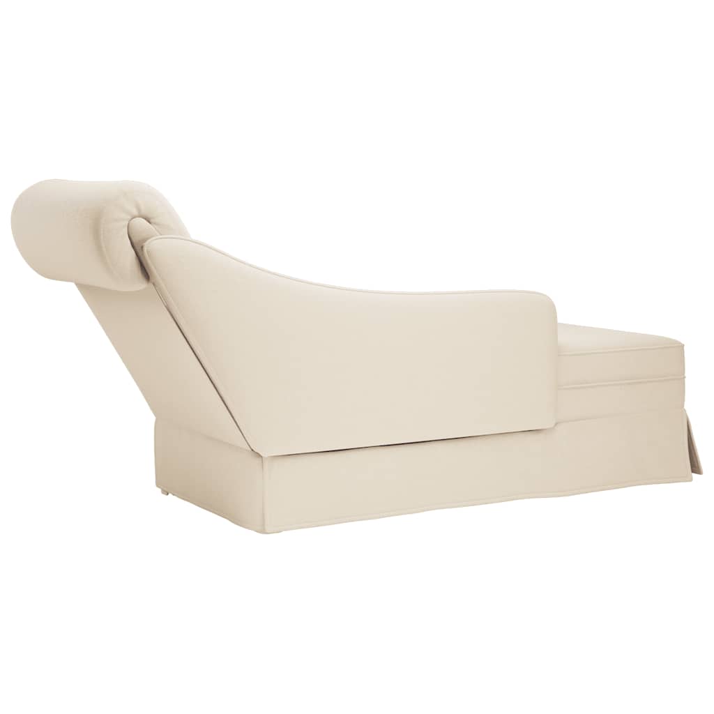 vidaXL Chaise longue met bolster en rechterarmleuning fluweel blauw