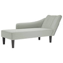 vidaXL Chaise longue met rechterarmleuning fluweel blauw