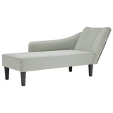 vidaXL Chaise longue met rechterarmleuning fluweel blauw