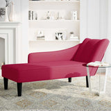 vidaXL Chaise longue met rechterarmleuning fluweel blauw