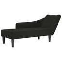 vidaXL Chaise longue met rechterarmleuning fluweel blauw