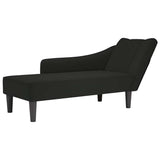 vidaXL Chaise longue met rechterarmleuning fluweel blauw