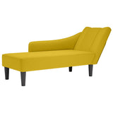 vidaXL Chaise longue met rechterarmleuning fluweel blauw