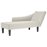 vidaXL Chaise longue met rechterarmleuning fluweel blauw