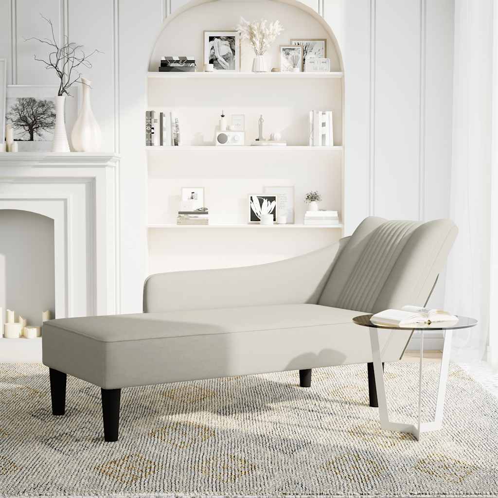vidaXL Chaise longue met rechterarmleuning fluweel blauw