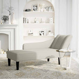 vidaXL Chaise longue met rechterarmleuning fluweel blauw